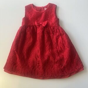 Wonder Nation Toddler Girls Red Party Dress – Size 3T